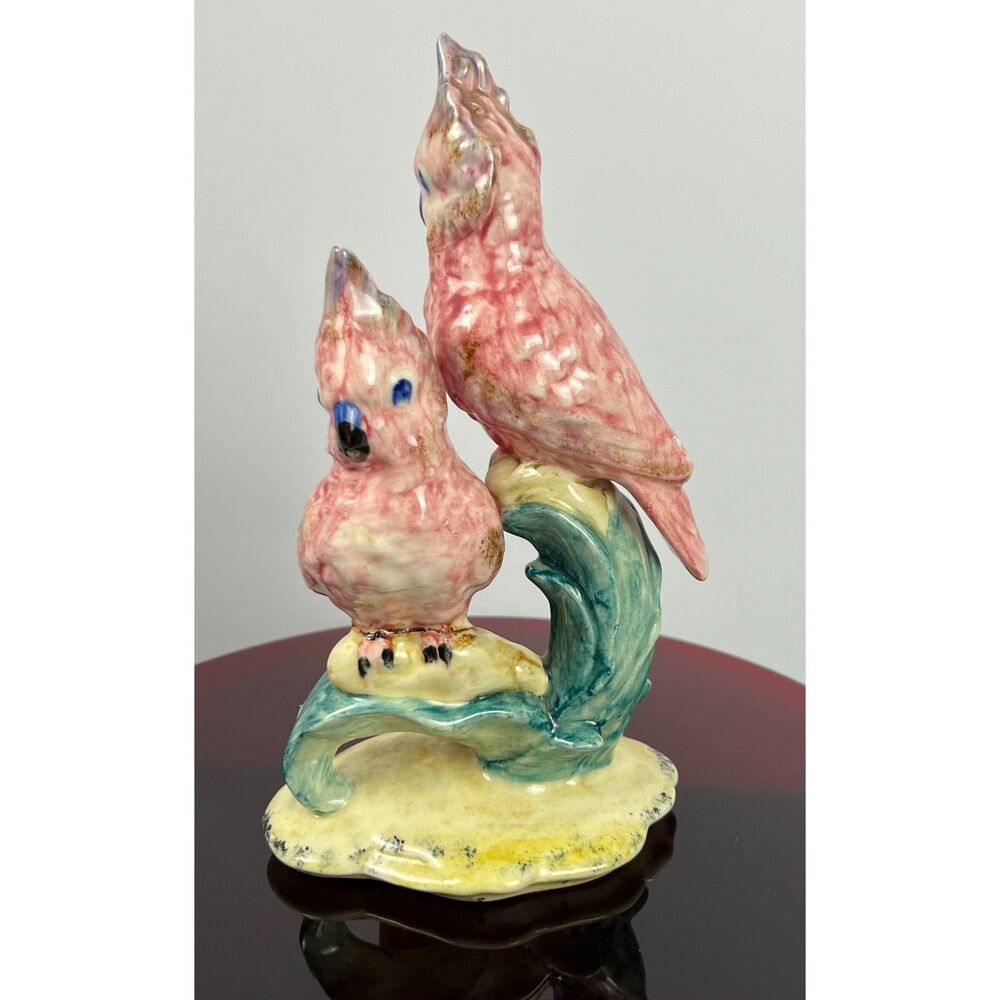 Stangl Pottery Double Cockatoo 3405D Pristine '47-'53 Hand-Painted Bird Figurine